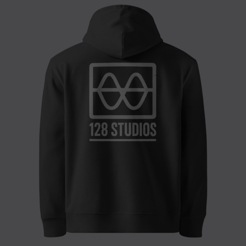 128 Beat Wave 350 GSM Heavyweight Hoodie, back